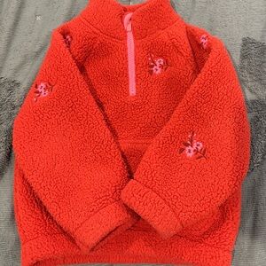Old Navy Orange Blossom Fleece Kids Pullover 4T
